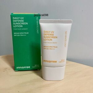 Innisfree Daily UV Defense Invisible Sunscreen Lotion Broad Spectrum SPF 50